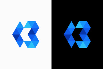 Letter B Mosaic Vector Logo Premium © lusiana