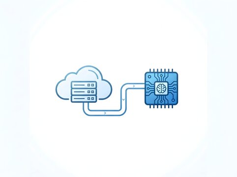 Cloud computing data transfer to a central processing unit representing artificial intelligence processing