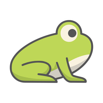 Green frog illustration