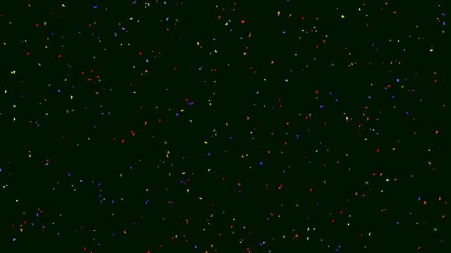 Abstract background featuring colorful glowing dots on a dark green surface.