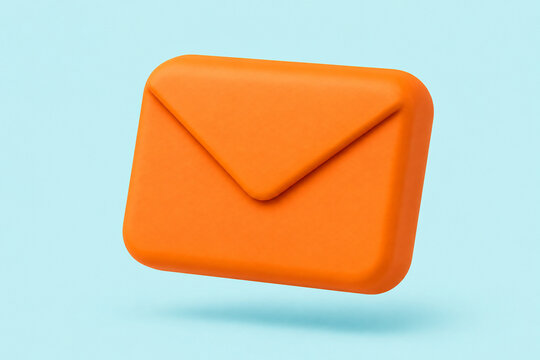 3D Mail Button UI Element for Email and Messaging Interfaces