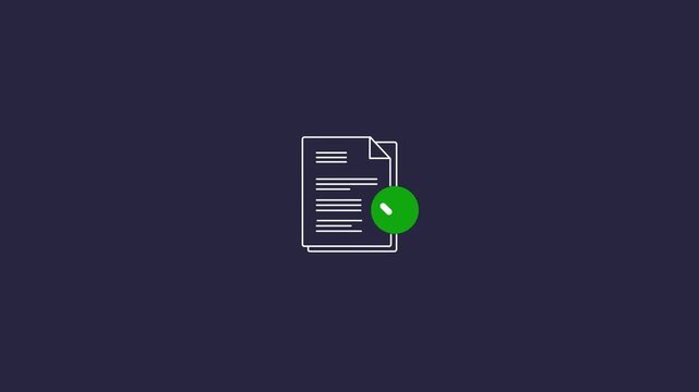 Business using magnifying glass to inspect document and checklist icon on wood cube, sequential verification marks, quality assurance, compliance on alpha transparent background.