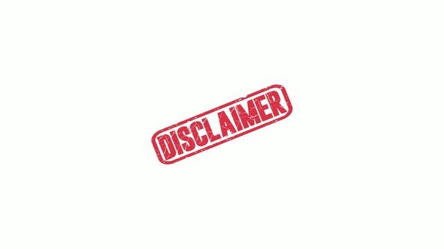 Red Disclaimer Rubber Stamp Impression Repeated Pattern Isolated on a Clean White Background for Business