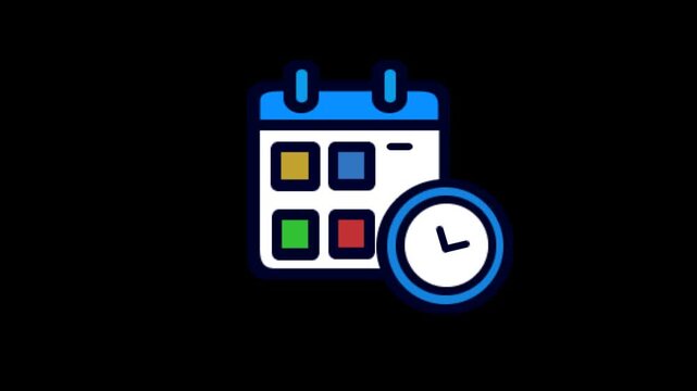Calendar Animation for Schedule, Planning and Time Management