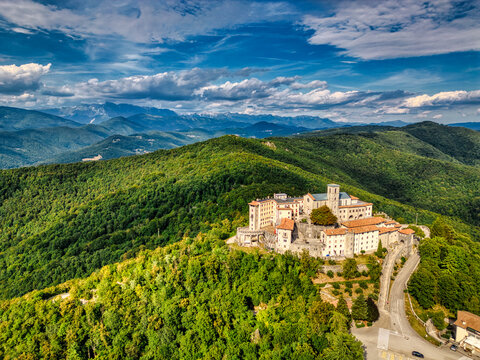 Ancient fortified sanctuary of Castelmonte. Devotion in the mountains of Cividale del Friuli.