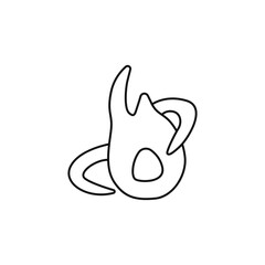 Naklejka premium Minimal Fire Flame Icon