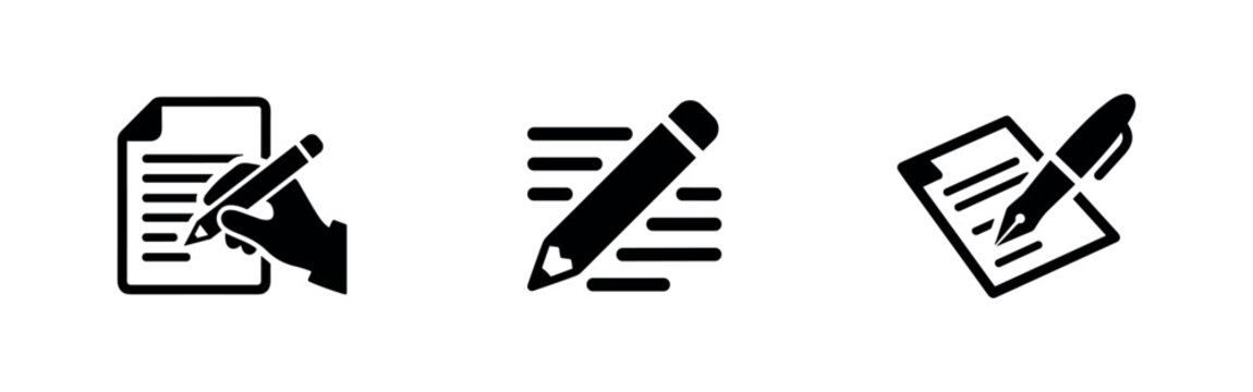 Writing and Document Creation Process Icons
