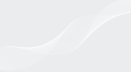 Fototapeta premium Elegant White Dynamic Wave Flow Vector Background