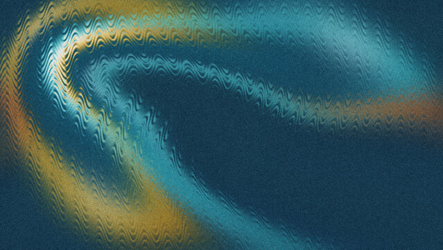 Deep granular blue, luminous intertwining gold and aqua threads, festive celebration design, rippled woven texture, spiritual connection backdrop