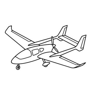 Outline of a twin-engine airplane