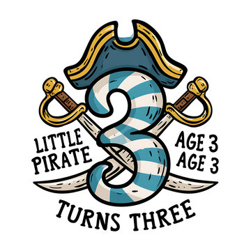 Little pirate turns three at Talk Like a Pirate Day party celebration in a fun setting