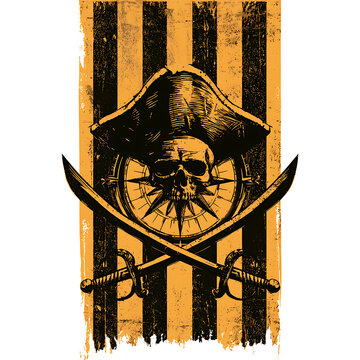 Celebrate Talk Like a Pirate Day with a fun pirate party featuring a skull and cross swords design