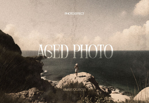 Aged Photo Effect For Poster And Social Media Design