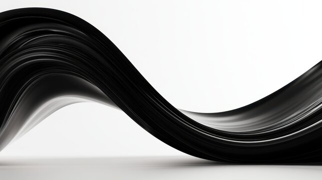 Clean high-key background featuring smooth black wave forms and soft depth