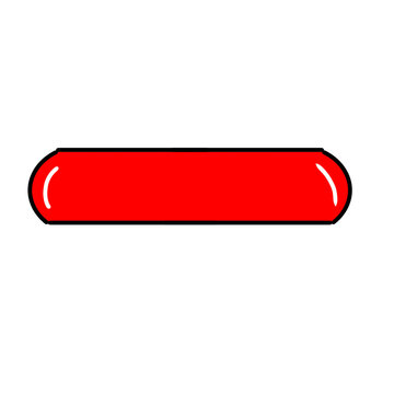 Cute 3D red minus sign icon isolated on transparent background subtraction math symbol