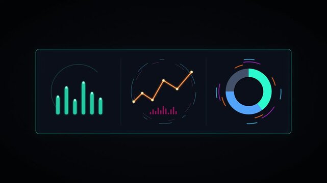 Dynamic data visualization dashboard ui analytics chart animation