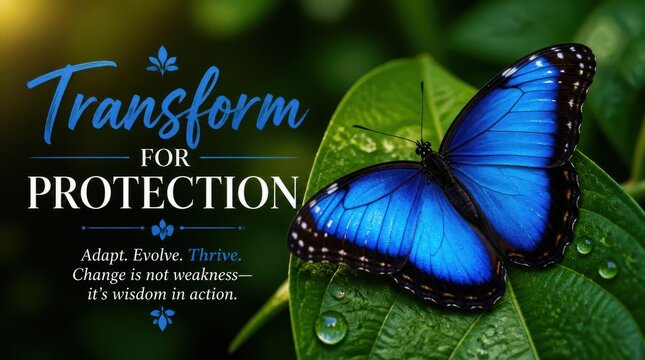 Blue butterfly resting on green background high fidelity v2-6x