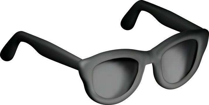 Black sunglasses 3d icon