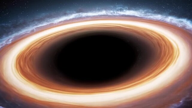 Black Hole Accretion Disk in Deep Space with Glowing Cosmic Dust and Stars