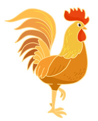 rooster isolated on white background © Phuoc Nguyen