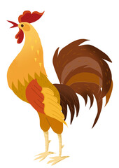 rooster isolated on white background © Phuoc Nguyen
