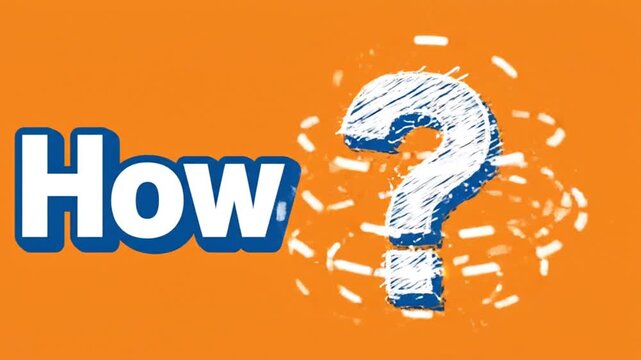 Question mark and how text symbolizing inquiry and information