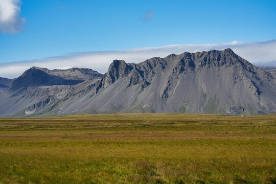 The green surroundings of Ytri Tunga beach in western Iceland.