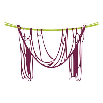 Clothesline isolated vector illustration