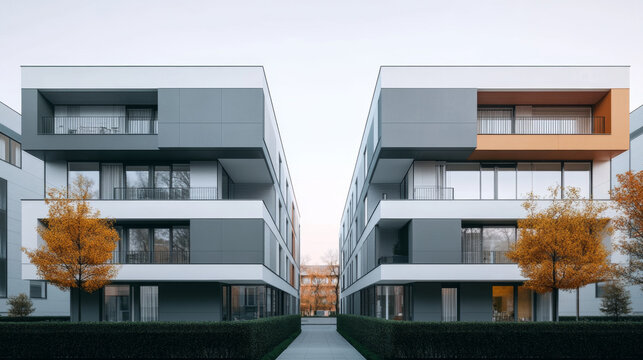 Modern Minimalist Building Facades in Bold Colors