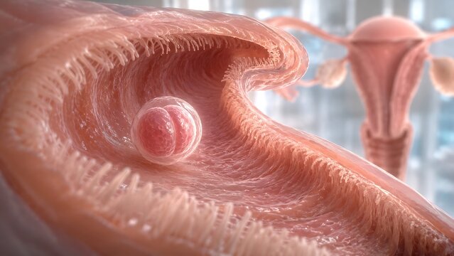 Detailed fallopian tube anatomy illustrating egg transport and female fertility