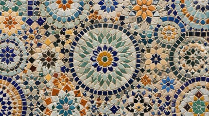Obraz premium Intricate Mosaic Tiles in Various Shapes and Sizes High Fidelity v2-6x