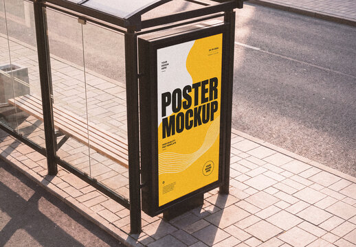 Bus Shelter Advertising Mockup