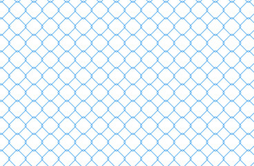 Fototapeta premium Blue diamond lattice pattern on white background. Geometric mesh grid, trellis texture and decorative line pattern.