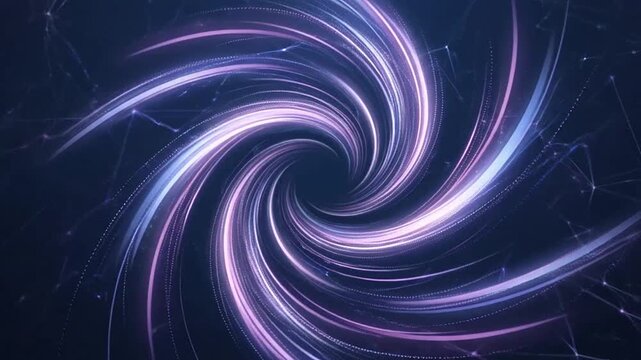 Dynamic Digital Art Showcasing Vibrant Swirling Light Patterns with a Futuristic Aura