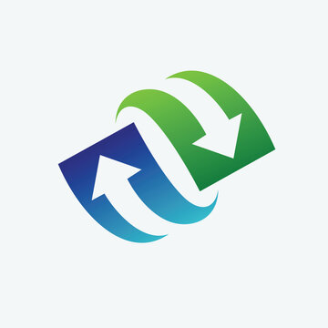 Swap arrow vector logo design
