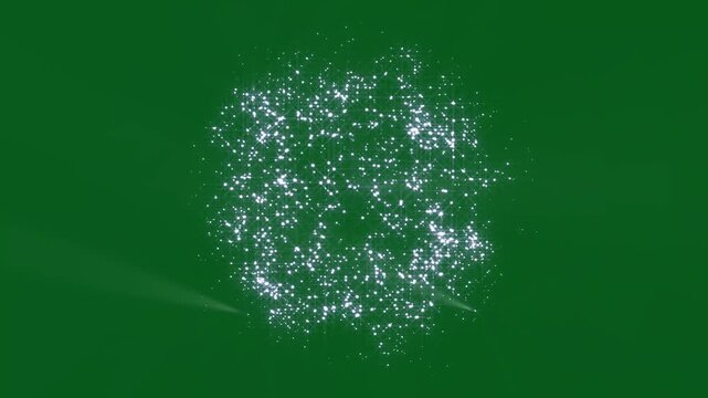 Sparkling star twinkle glitter animation, white cartoon doodle stars, flat vector blinking shine effect, glowing transparent green screen background, festive overlay 4k