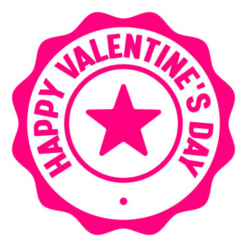 happy Valentine's day seal badge. happy Valentine's day label sticker. Vector sign