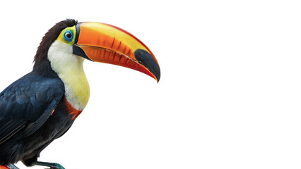 Vibrant colorful toucan bird wild tropical exotic wildlife creature isolated on transparent background © JackWatson