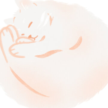 Cute Pastel Cats and Kittens in a Box, Funny Kawaii Hand-Drawn Kitty Illustration