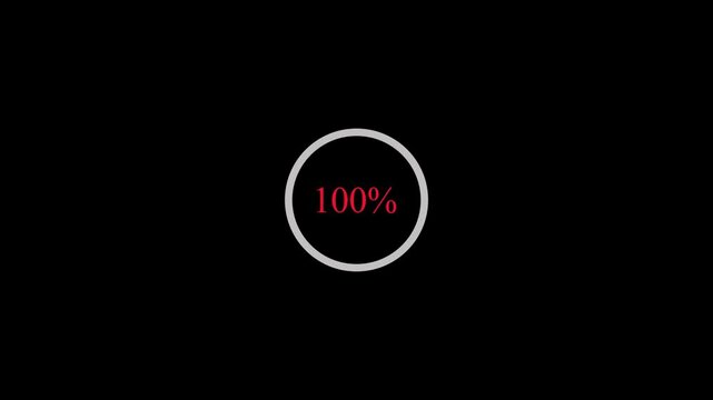  0 to 100 Percent Loading Bar Animation with Smooth Progress Indicator for Modern UI and Digital Media