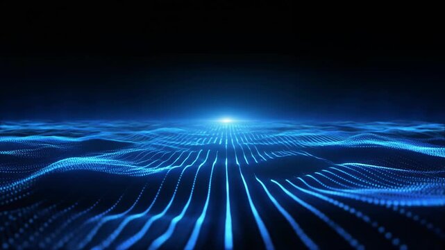 Abstract blue light rays swirling motion background, dynamic energy flow, futuristic tech aesthetic, smooth animated glow