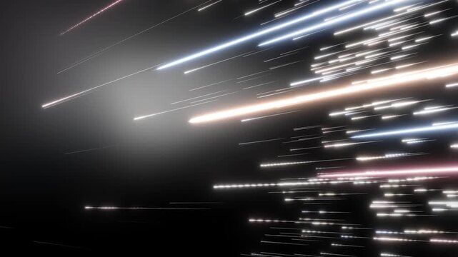 Abstract visualization of high-speed light and time travel effects in space