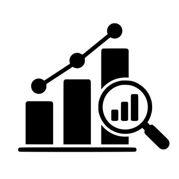 Benchmarking icon flat outline in black