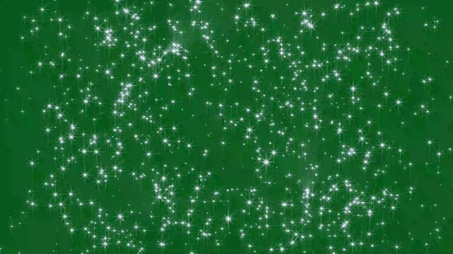 White glowing line stars sparkles, particles stars exploding transition, fairy sparkle burst, stars blinking stars, blinking stars chroma key effects, 2D flat sparkle effect overlay on green screen