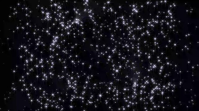 White sparkling glitter explosion transition. shimmering starburst light, abstract glowing stars twinkling on black screen, sparkle glitter night space shimmer sparkle glitter night space shimmer. 4k