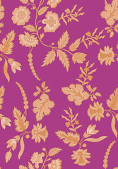 Vibrant Floral Ethnic Botanical Pattern design © Sumitra