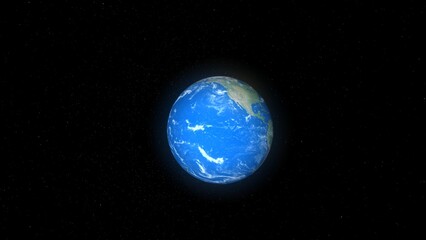 Planet Earth and space. 3d animation © Wublie