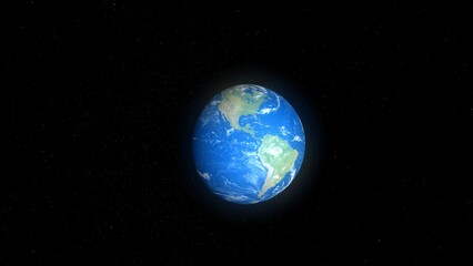 Planet Earth and space. 3d animation © Wublie