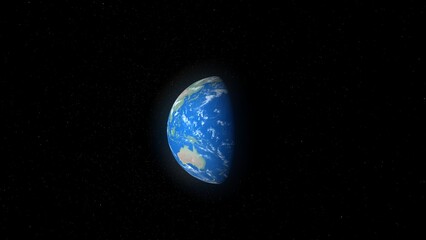 Planet Earth and space. 3d animation © Wublie