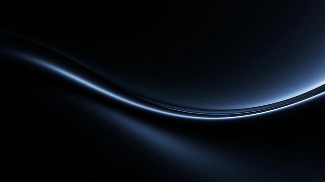 Abstract Sleek Dark Wave Background with Blue Light